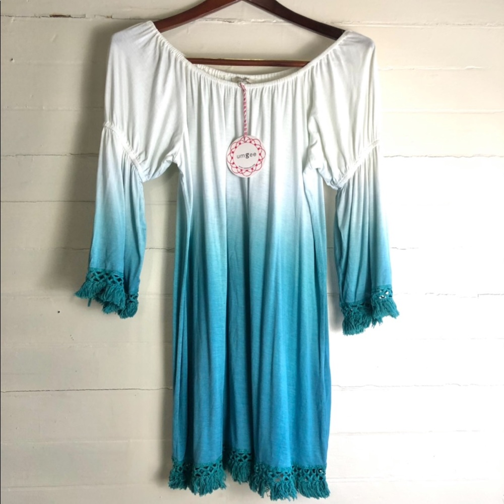 NWT Umgee Ombré Open Shoulder dress - Picture 2 of 8